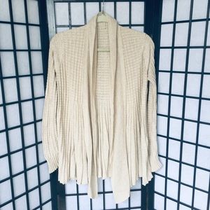 Cotton blend wrap, light tan, open cardigan